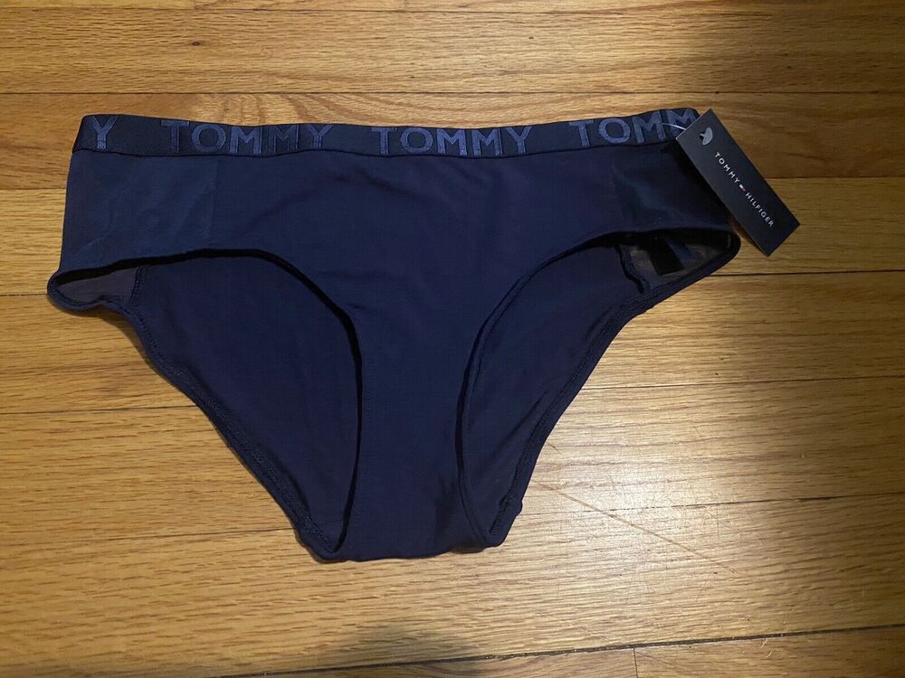 TOMMY HILFIGER WOMEN'S Mesh Insert Hipster PANTIES with Signature Band - S